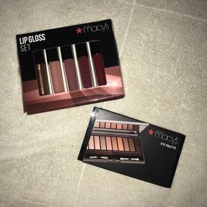 New Macy’s lip gloss set and eyeshadow palette
